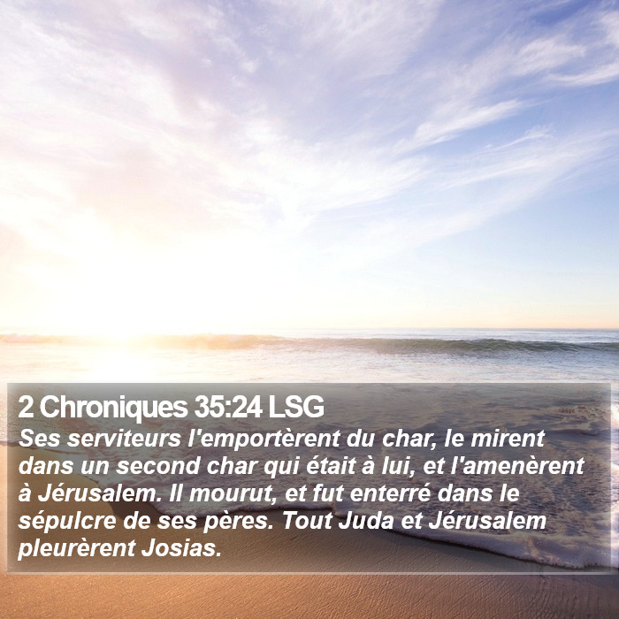 2 Chroniques 35:24 LSG Bible Study