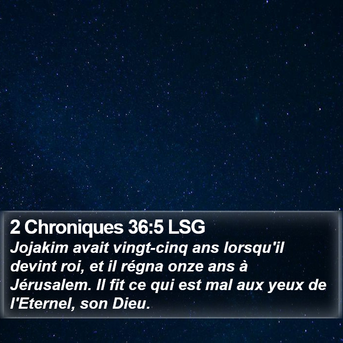 2 Chroniques 36:5 LSG Bible Study