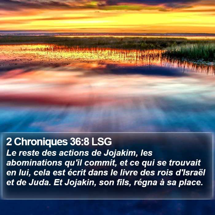 2 Chroniques 36:8 LSG Bible Study