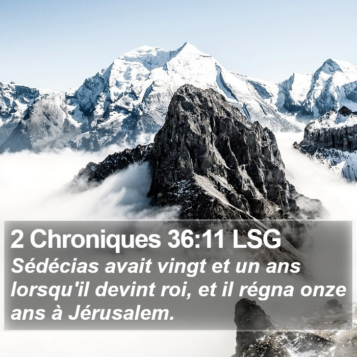 2 Chroniques 36:11 LSG Bible Study