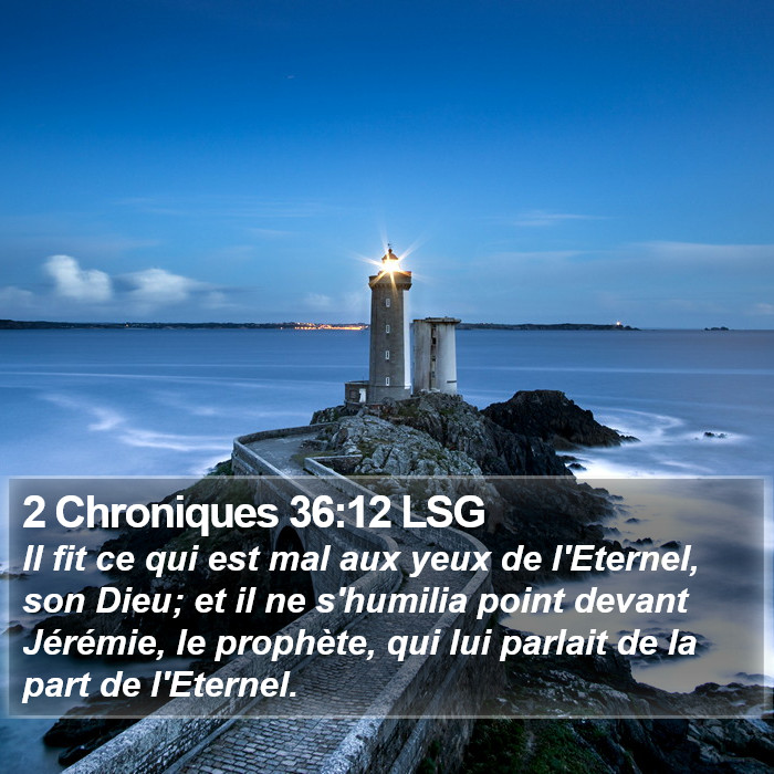 2 Chroniques 36:12 LSG Bible Study