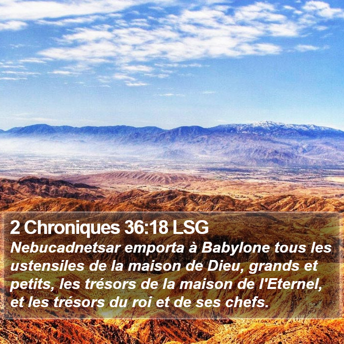 2 Chroniques 36:18 LSG Bible Study