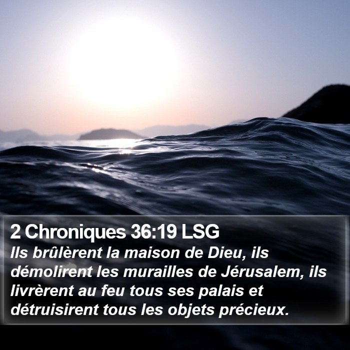 2 Chroniques 36:19 LSG Bible Study