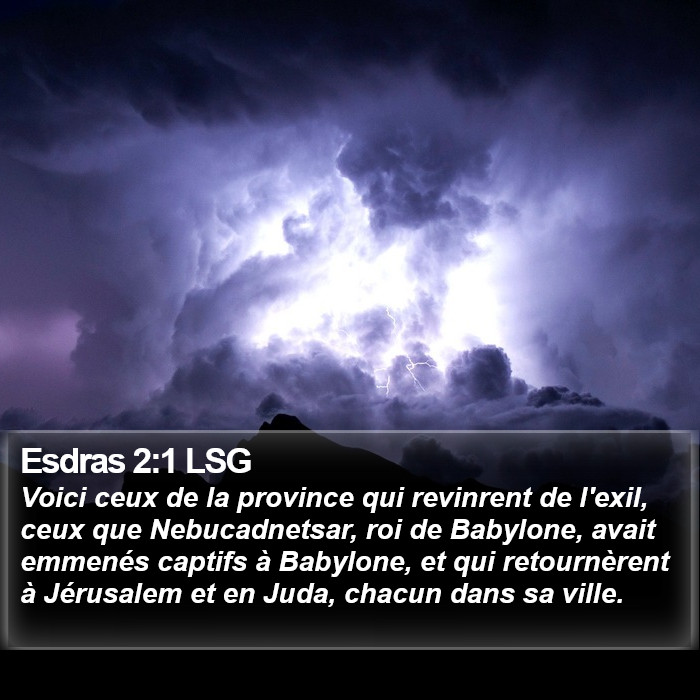 Esdras 2:1 LSG Bible Study