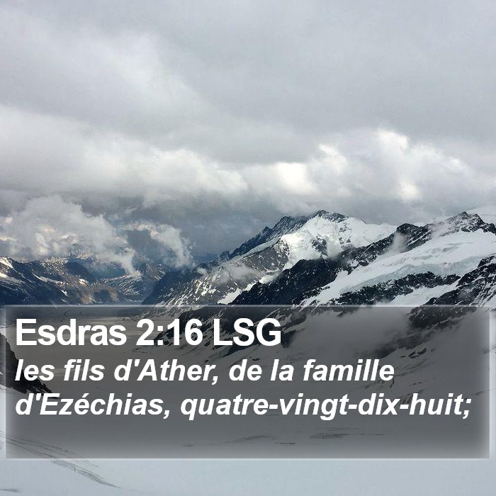 Esdras 2:16 LSG Bible Study