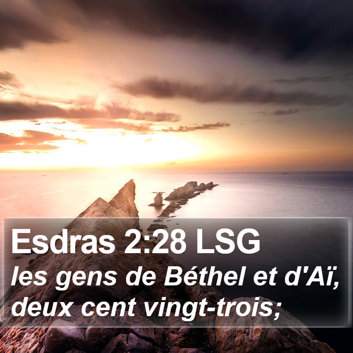 Esdras 2:28 LSG Bible Study