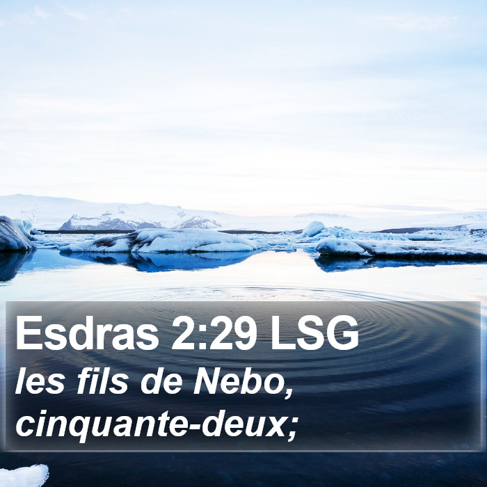 Esdras 2:29 LSG Bible Study