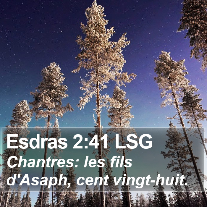 Esdras 2:41 LSG Bible Study