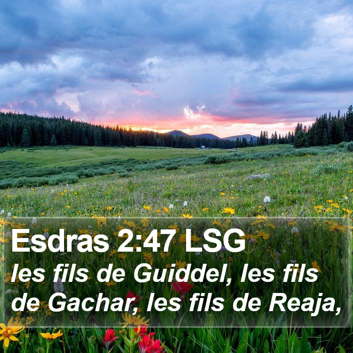 Esdras 2:47 LSG Bible Study