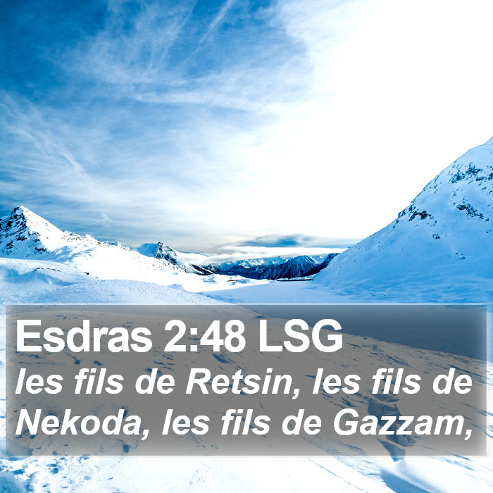 Esdras 2:48 LSG Bible Study