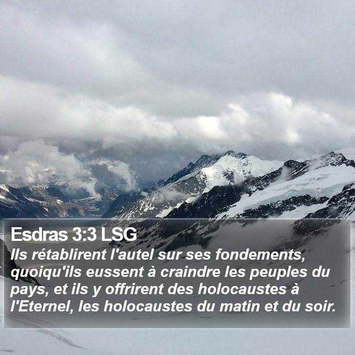 Esdras 3:3 LSG Bible Study