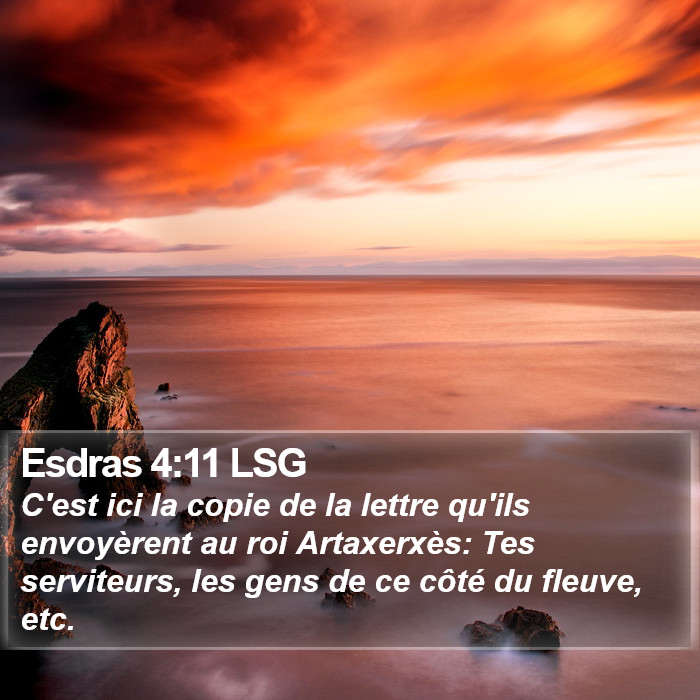 Esdras 4:11 LSG Bible Study