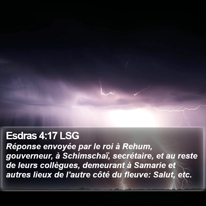 Esdras 4:17 LSG Bible Study