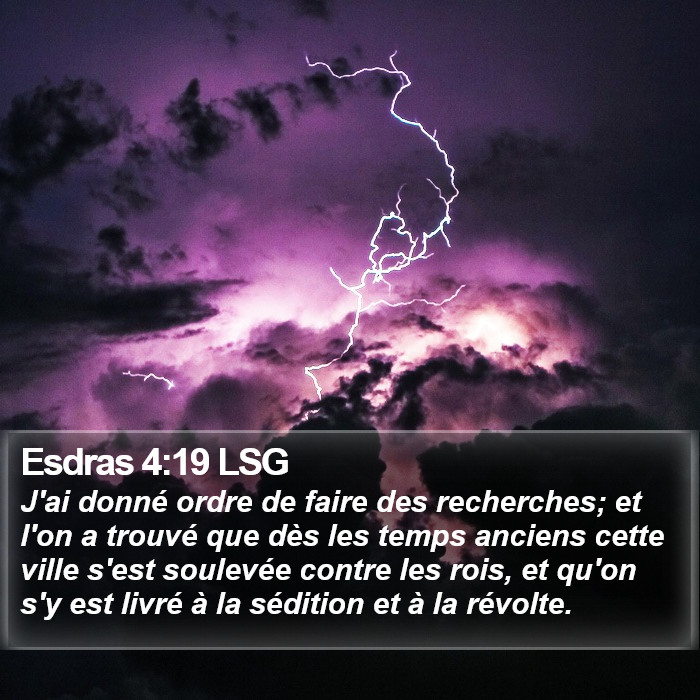 Esdras 4:19 LSG Bible Study