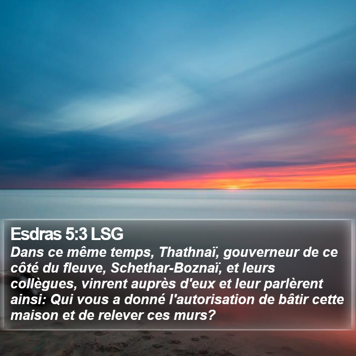 Esdras 5:3 LSG Bible Study