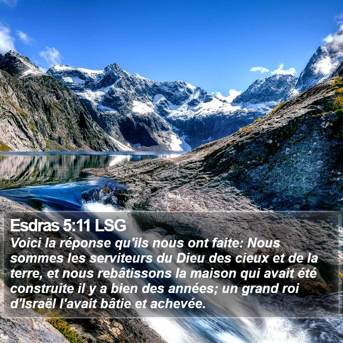 Esdras 5:11 LSG Bible Study