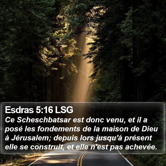 Esdras 5:16 LSG Bible Study