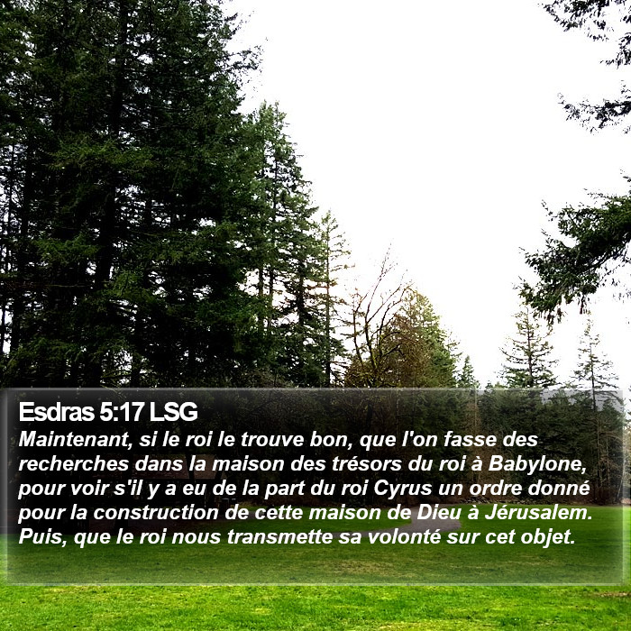 Esdras 5:17 LSG Bible Study