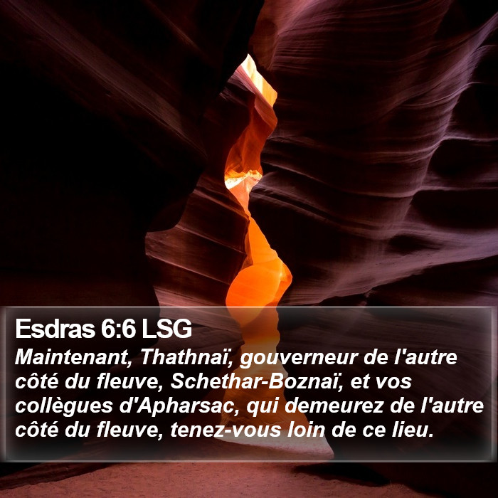 Esdras 6:6 LSG Bible Study