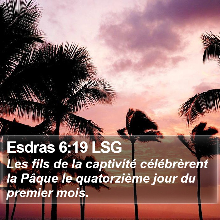 Esdras 6:19 LSG Bible Study