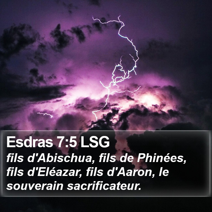 Esdras 7:5 LSG Bible Study