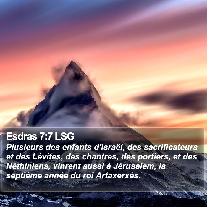 Esdras 7:7 LSG Bible Study