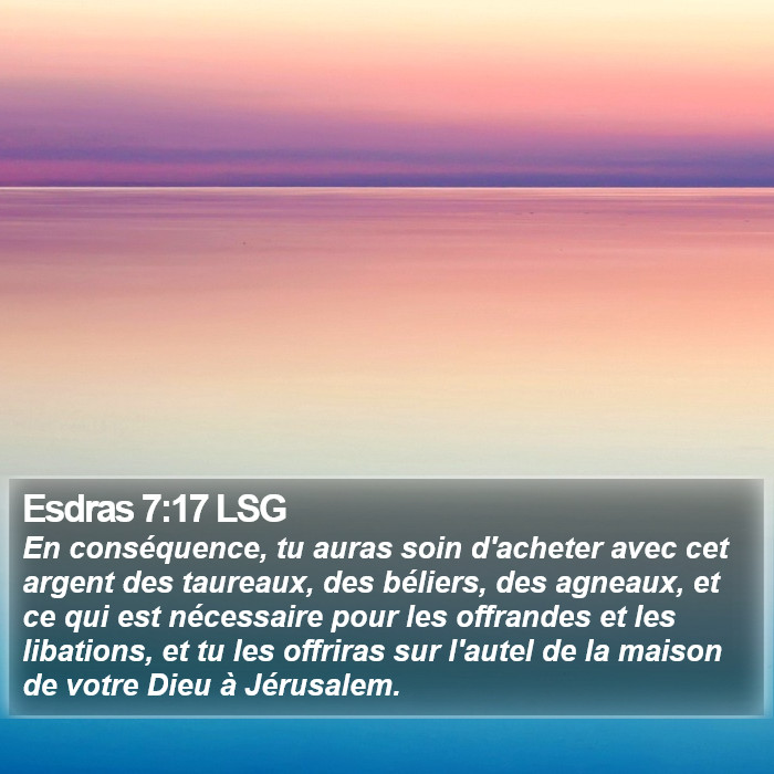 Esdras 7:17 LSG Bible Study