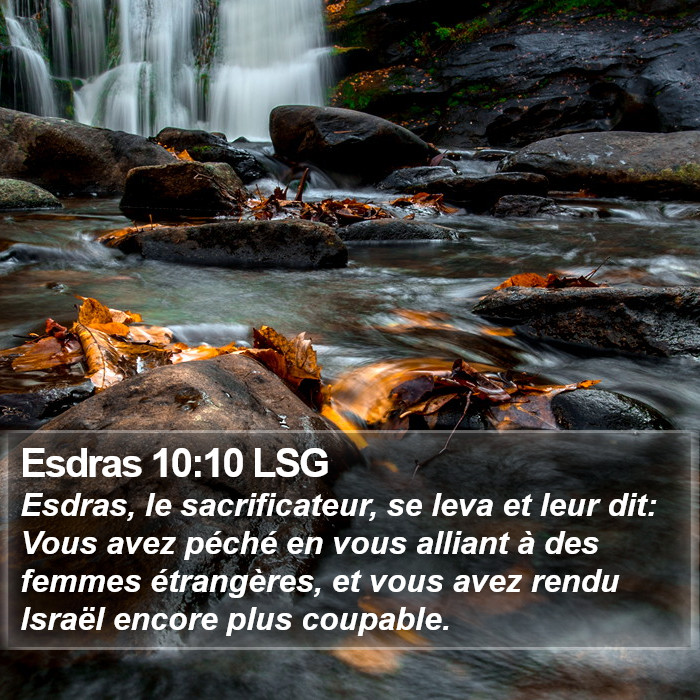 Esdras 10:10 LSG Bible Study