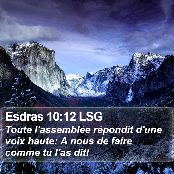 Esdras 10:12 LSG Bible Study