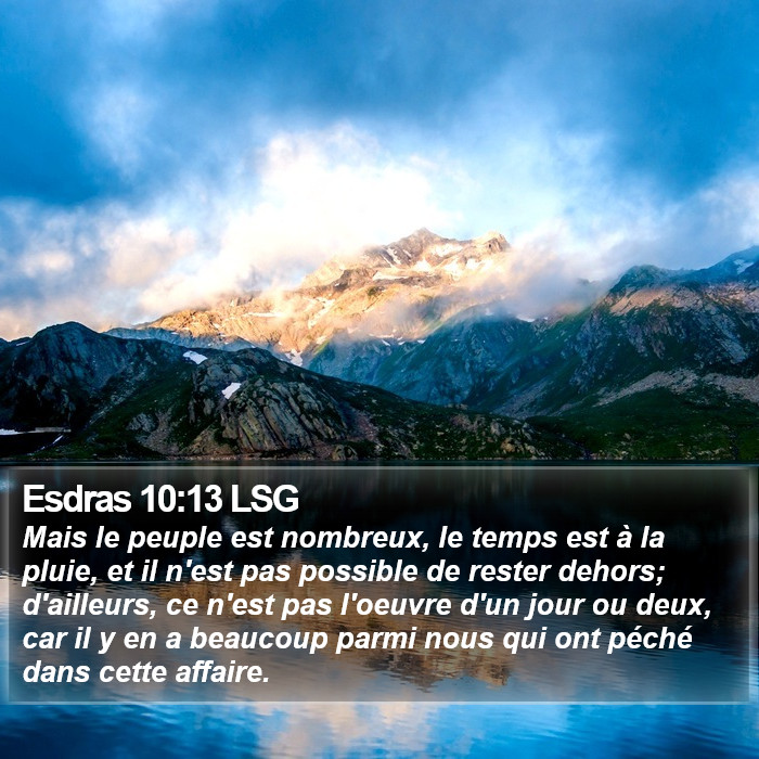 Esdras 10:13 LSG Bible Study
