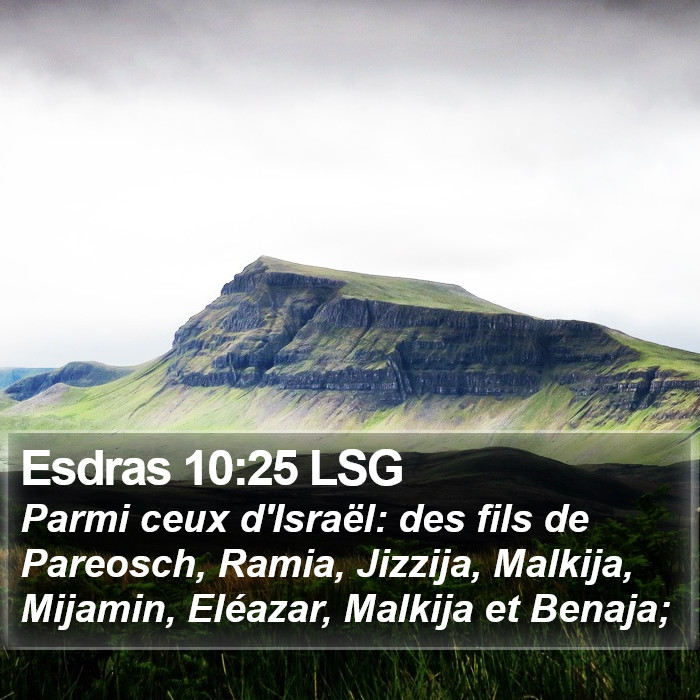 Esdras 10:25 LSG Bible Study