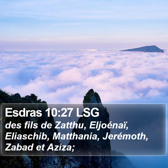 Esdras 10:27 LSG Bible Study