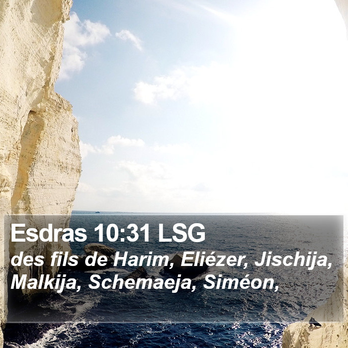 Esdras 10:31 LSG Bible Study