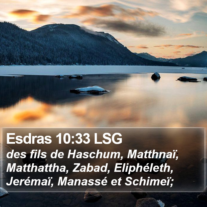 Esdras 10:33 LSG Bible Study