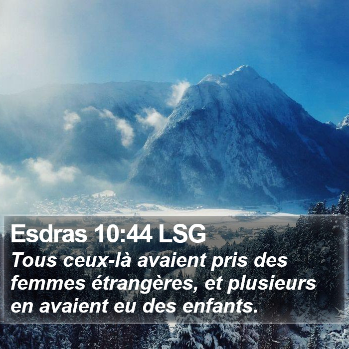 Esdras 10:44 LSG Bible Study