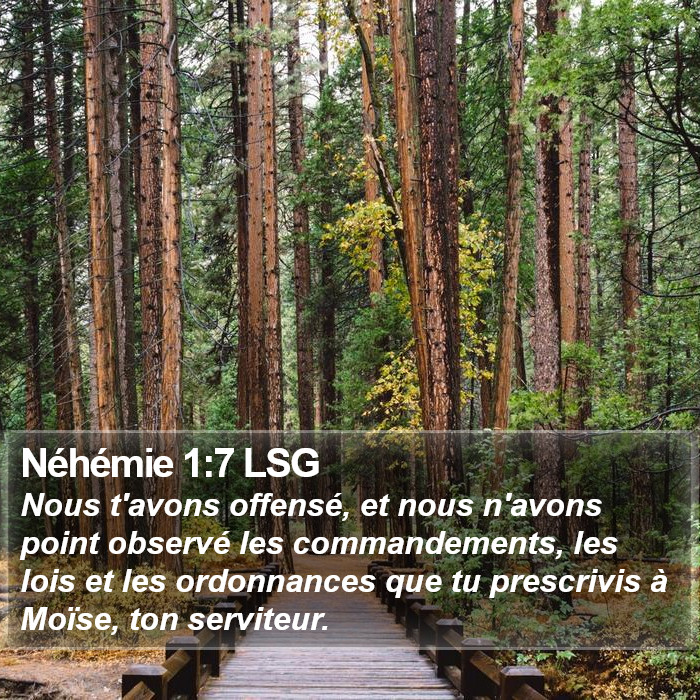 Néhémie 1:7 LSG Bible Study