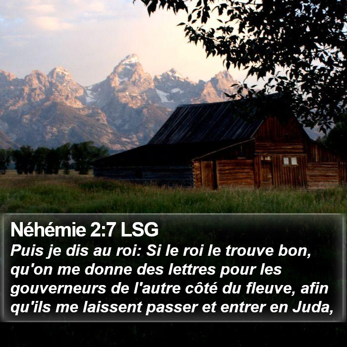 Néhémie 2:7 LSG Bible Study