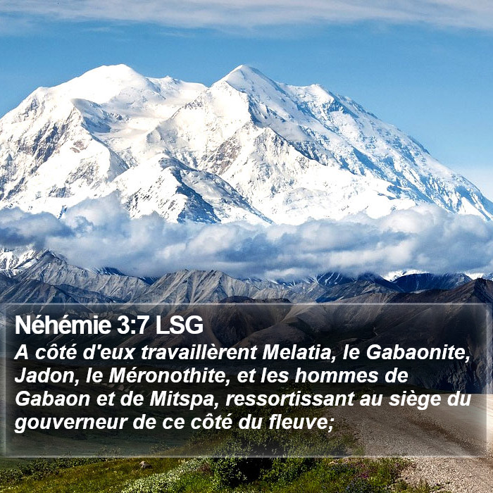 Néhémie 3:7 LSG Bible Study