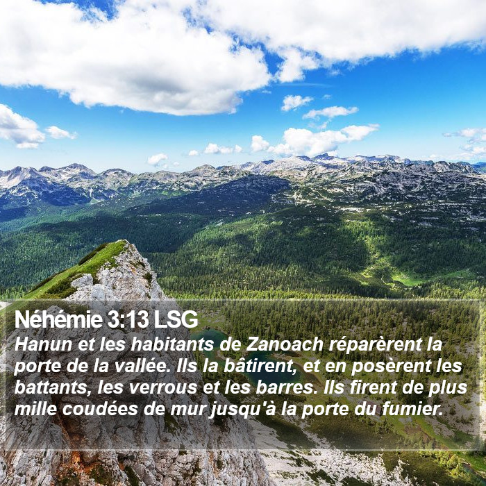 Néhémie 3:13 LSG Bible Study