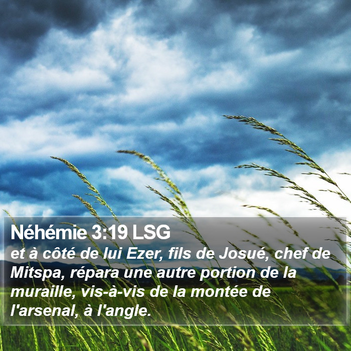 Néhémie 3:19 LSG Bible Study