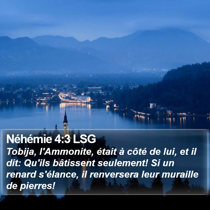 Néhémie 4:3 LSG Bible Study
