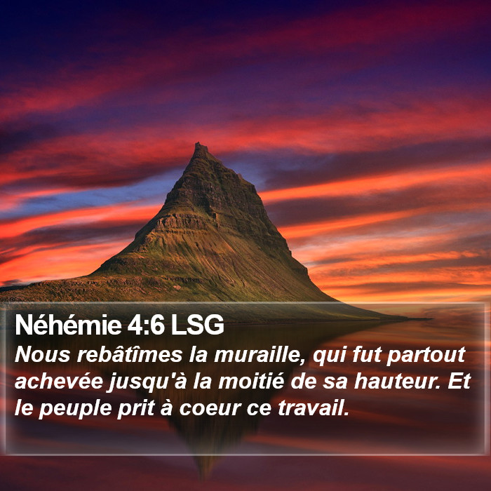 Néhémie 4:6 LSG Bible Study