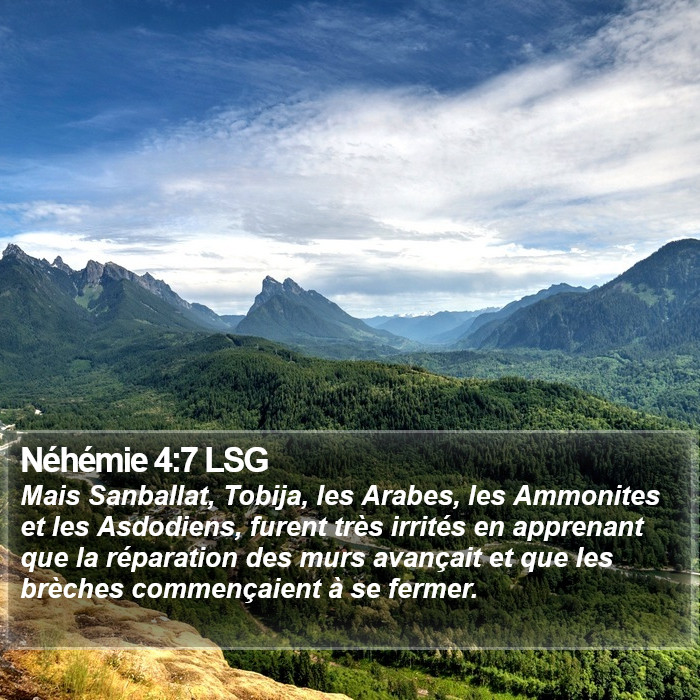 Néhémie 4:7 LSG Bible Study