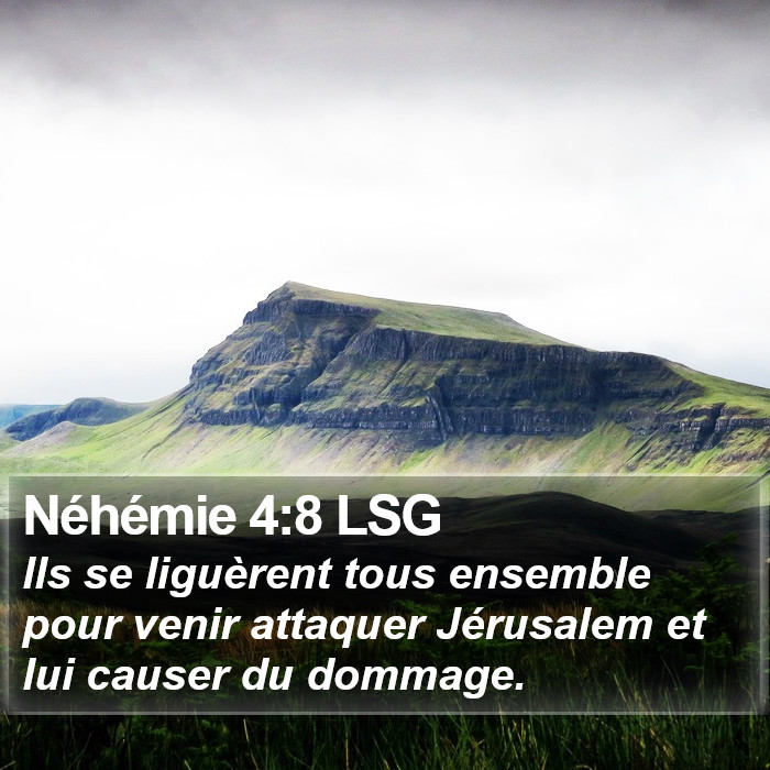 Néhémie 4:8 LSG Bible Study