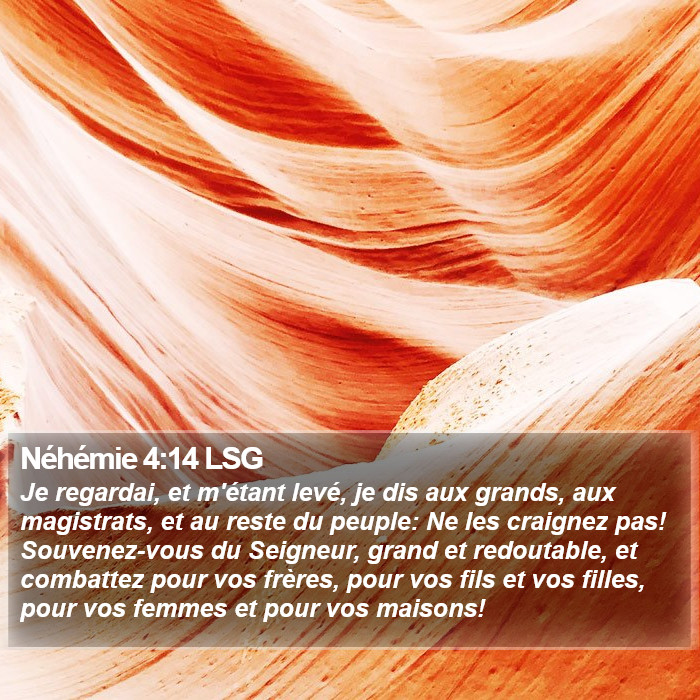 Néhémie 4:14 LSG Bible Study