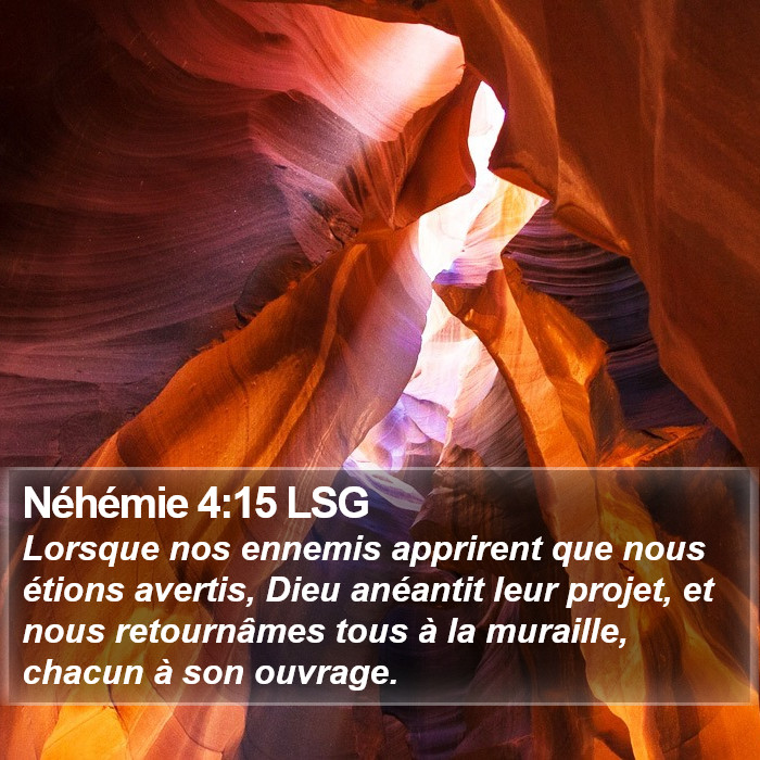 Néhémie 4:15 LSG Bible Study