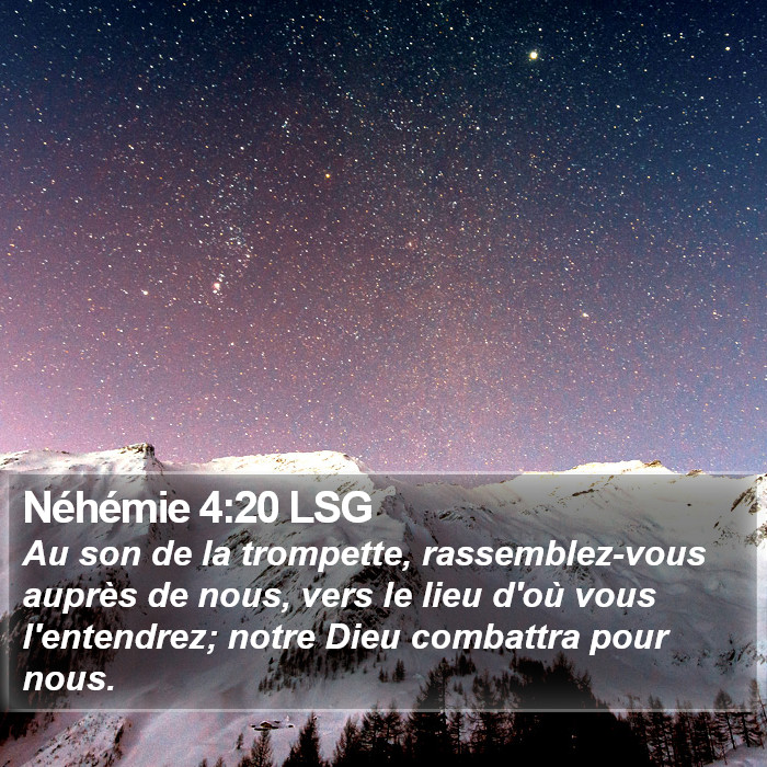 Néhémie 4:20 LSG Bible Study
