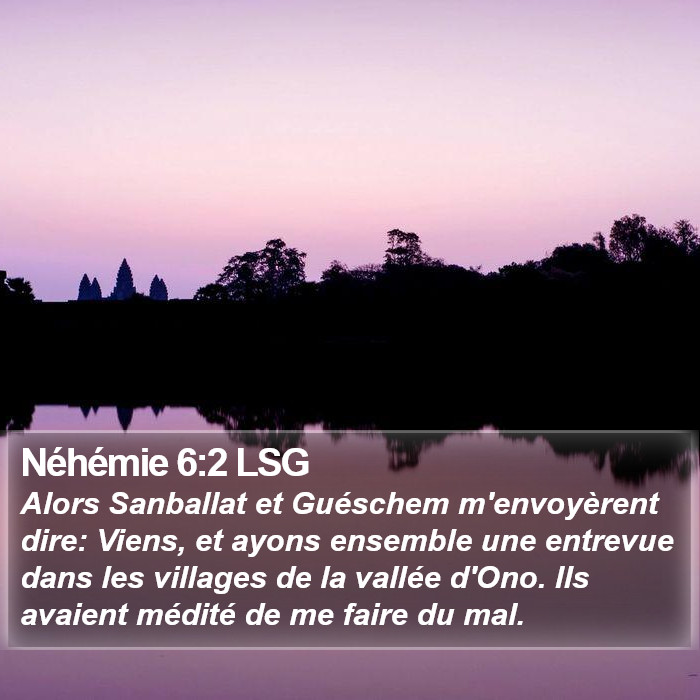 Néhémie 6:2 LSG Bible Study