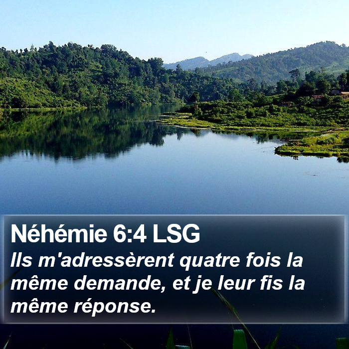 Néhémie 6:4 LSG Bible Study