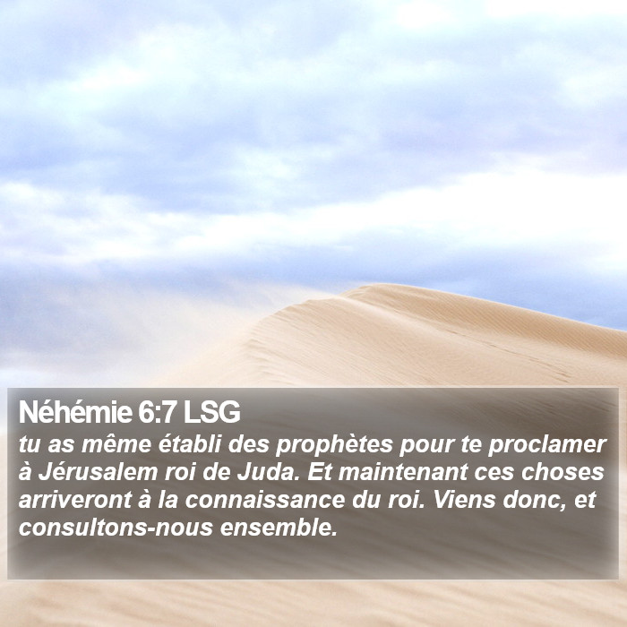 Néhémie 6:7 LSG Bible Study